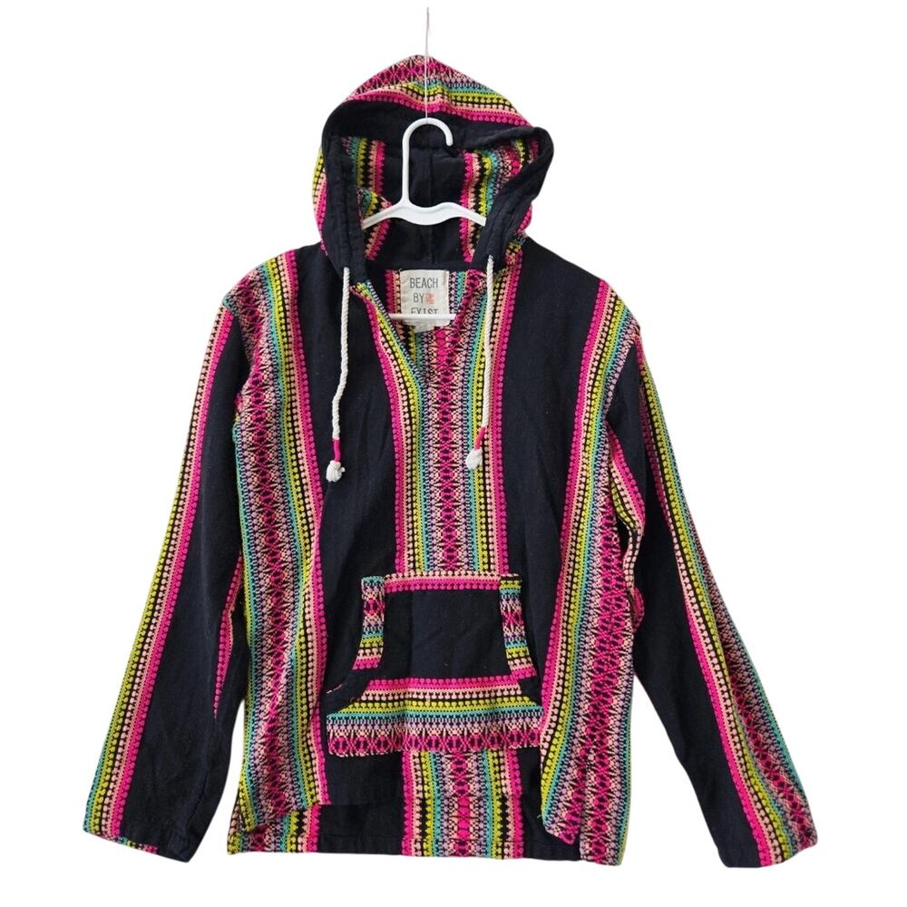 Beach by Exist Baja Hoodie Drug Rug Tagged M Fits Small Boho Festival